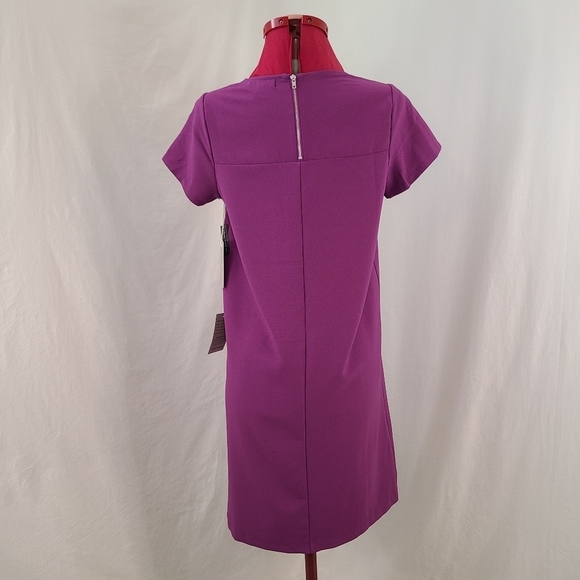 Chelsea 28 Crepe Shift Dress In Purple - Picture 3 of 14